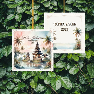 Ornement En Céramique Cadeau de mariage personnalisé à Bali Indonésie