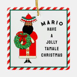 Ornement En Céramique Cadeau de Noël mexicain personnalisé