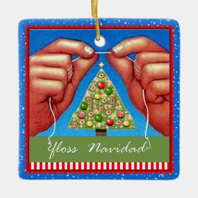 Ornement En Céramique Cadeau de vacances pour dentiste (Devant)