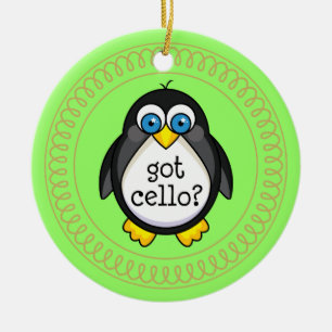 Ornement En Céramique Cadeau d'ornement de pingouin de musique de