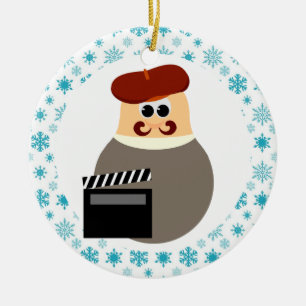 Ornement En Céramique Cadeau drôle d'ornement de Noël de réalisateur