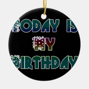 Ornement En Céramique Cadeau Hakuna Matata Aujourd'hui est mon anniversa