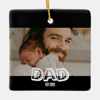 Ornement En Céramique Cadeau Photo Papa Est Nouvellement Papa Objet de
