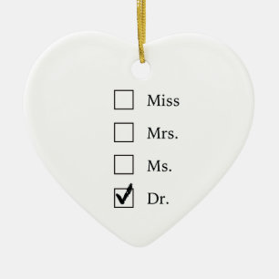 Ornement En Céramique Cadeaux de PhD pour des femmes