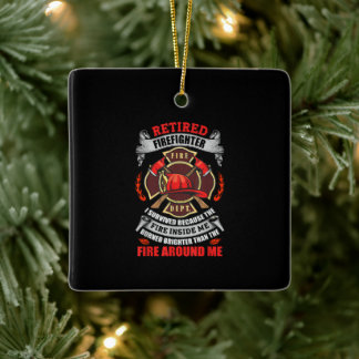 Ornement En Céramique Cadeaux De Retraite Des Pompiers Pour Hommes 2021