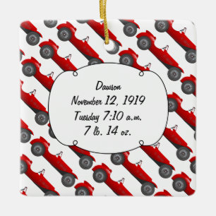 Ornement En Céramique Cadeaux de Statistiques Bébé Garçon Classiques Per