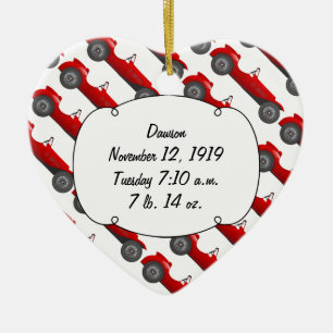 Ornement En Céramique Cadeaux de Statistiques Bébé Garçon Classiques Per