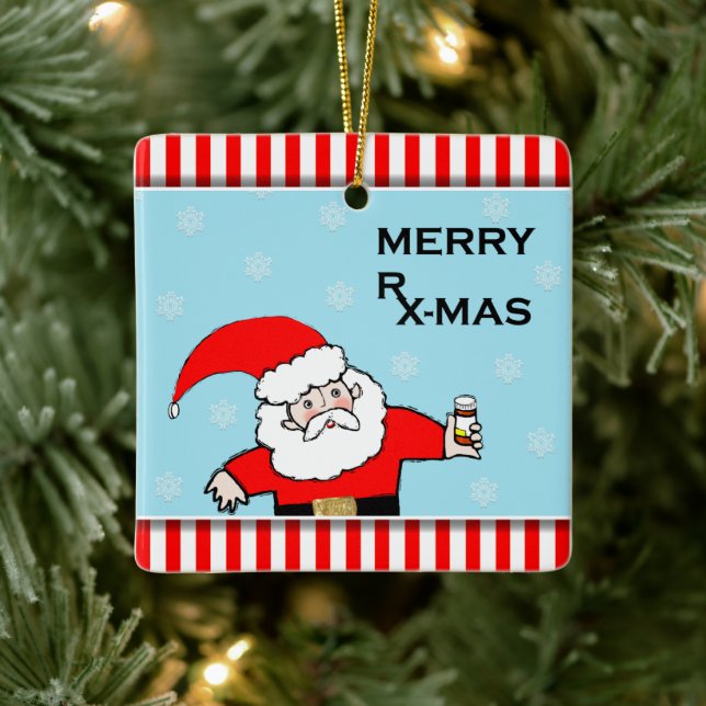 Ornement En Céramique Cadeaux de vacances du pharmacien (Arbre)