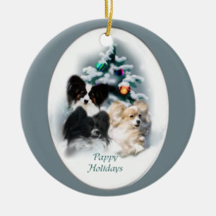 Ornement En Céramique Cadeaux d'ornement de Noël de Papillon