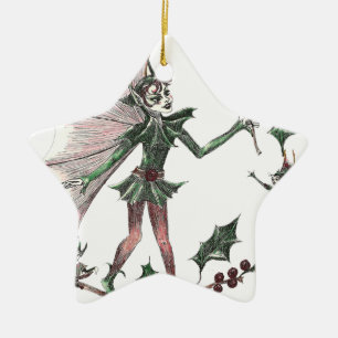 Ornement En Céramique Cadeaux féeriques de Noël pour les vacances