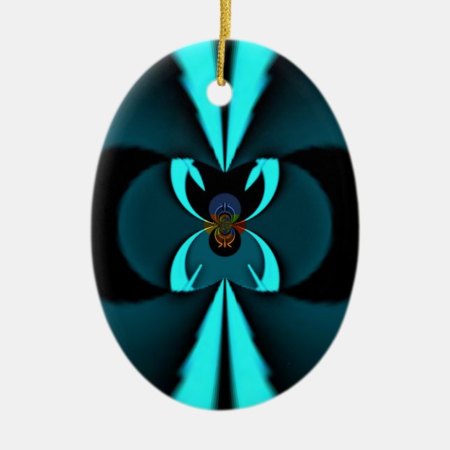 Ornement En Céramique Cadeaux Hakuna Matata Bouclier bleu (Devant)