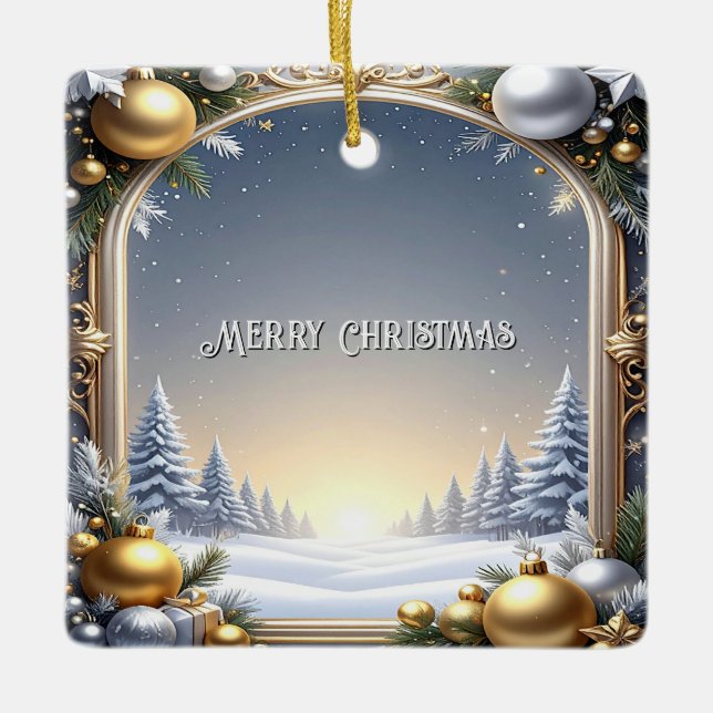 Ornement En Céramique Cadres de Noël (Devant)