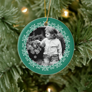 Ornement En Céramique Cadres photo Jade Green Fancy Swils