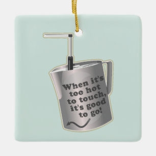 Ornement En Céramique Café Barista cuillère à chauffer le lait