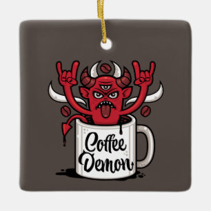 Ornement En Céramique Café Demon