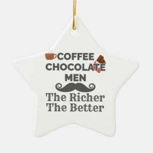 Ornement En Céramique Café Lover Chocolat Hommes Plus Riche