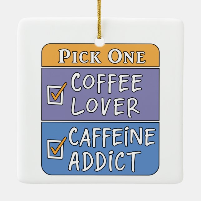 Ornement En Céramique Café ou caféine (Dos)