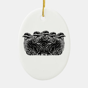 Ornement En Céramique Cailles Covey