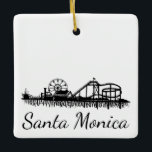 Ornement En Céramique California Père Noël Monica CA Pier Beach Ferris W<br><div class="desc">Design présente une illustration originale de la Père Noël Monica Pier à Père Noël Monica, en Californie. Coordination des conceptions disponibles. Ne vois-tu pas ce que tu cherches ? Vous avez besoin d'aide pour la personnalisation ? Cliquez sur "rebeccaheartsny" (en haut à droite) puis "contactez ce concepteur" pour créer quelque...</div>