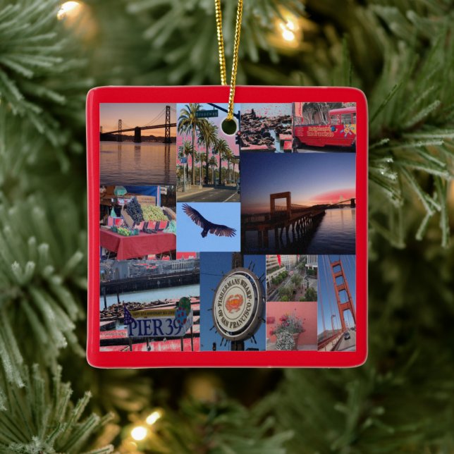 Ornement En Céramique Californie - San Francisco (Arbre)