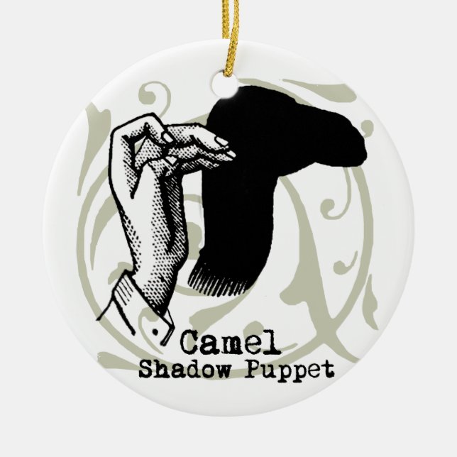 Ornement En Céramique Camel Hand Puppet Shadow Games (Devant)