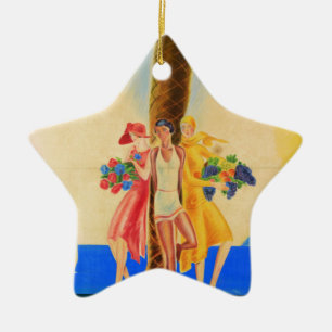 Ornement En Céramique Cannes vintage