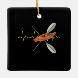 Ornement En Céramique Canoë-kayak