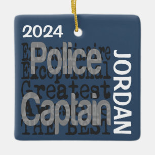 Ornement En Céramique Capitaine de police Extraordinaire CUSTOM