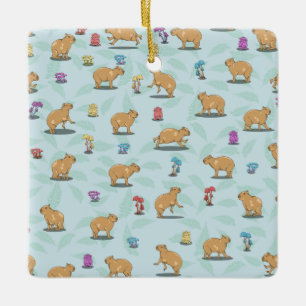 Ornement En Céramique Capybara Pattern