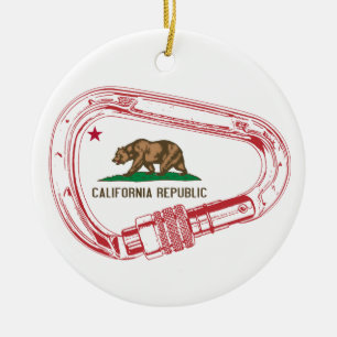 Ornement En Céramique Carabiner d'Escalade californienne