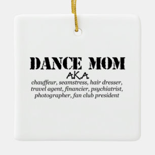 Ornement En Céramique Carré drôle de chauffeur de maman de danse AKA