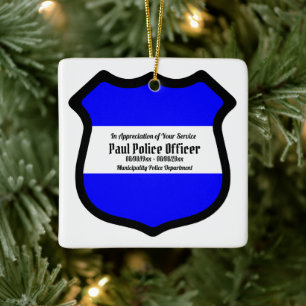 Ornement En Céramique Carré du bouclier St. Michael (Style 2)