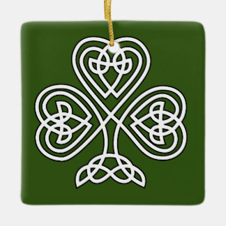 Ornement En Céramique Carreau Shamrock de noeud celtique