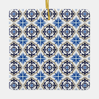 Ornement En Céramique Carrelage Brown bleu marocain