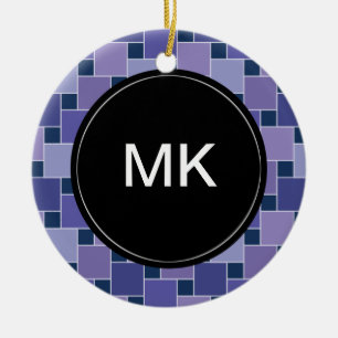 Ornement En Céramique Carrés d'améthyste