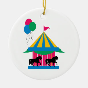 Ornement En Céramique Carrousel