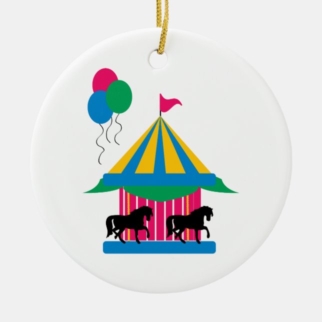 Ornement En Céramique Carrousel (Devant)