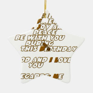 Ornement En Céramique Carte d'anniversaire pour un ami chrétien