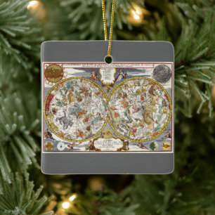 Ornement En Céramique Carte de l'étoile du Planisphère vintage par Nicho