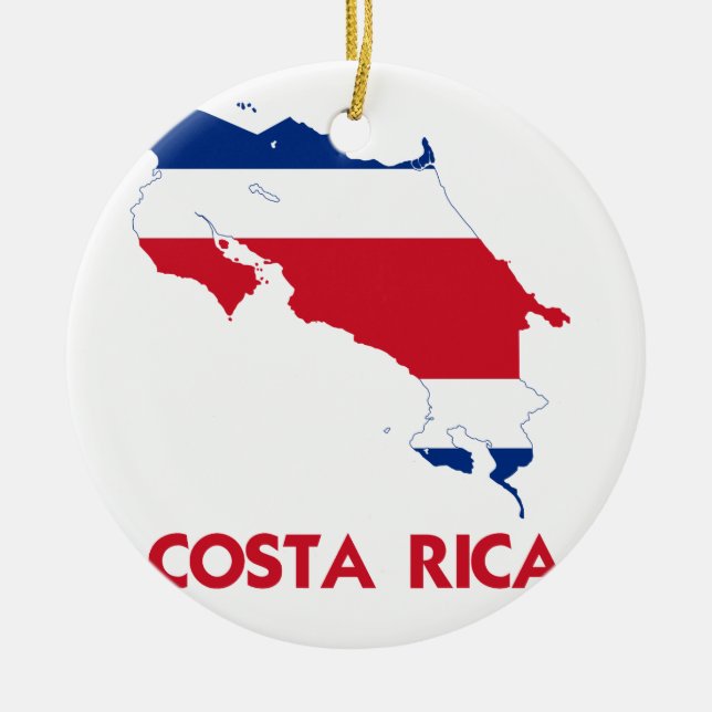 ORNEMENT EN CÉRAMIQUE CARTE DU COSTA RICA (Devant)