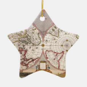 Ornement En Céramique Carte du monde antique