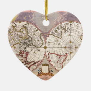 Ornement En Céramique Carte du monde antique
