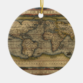 Ornement En Céramique Carte du monde vintage Atlas Conception historique