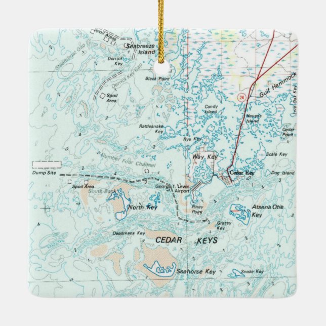 Ornement En Céramique Carte FL Clé Cèdre (Dos)