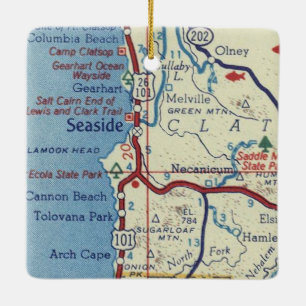 Ornement En Céramique Carte maritime ou Vintage