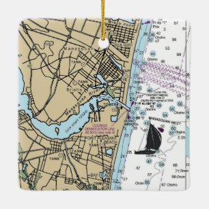 Ornement En Céramique Carte NJ Sea Girt