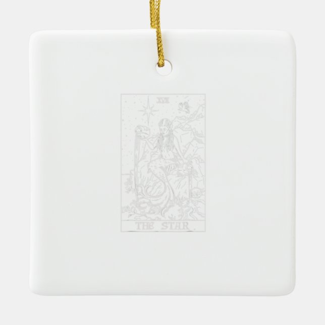 Ornement En Céramique Carte Star Tarot Halloween Mermaid Gothic Witch (Devant)