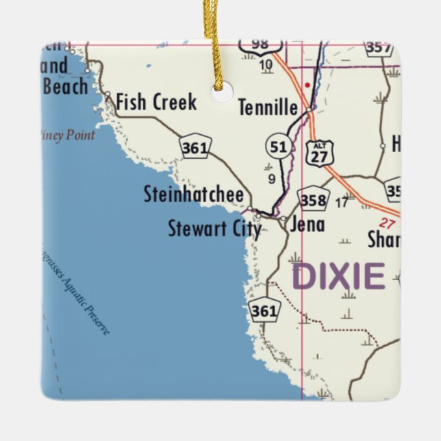 Ornement En Céramique Carte Stewart City Florida (Devant)