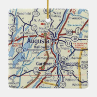 Carte Vintage Augusta Maine