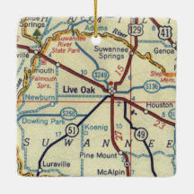 Carte Vintage Live Oak Florida